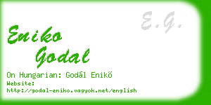 eniko godal business card